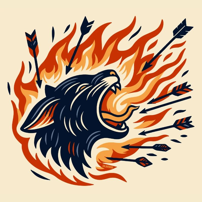 chat avec des flèches