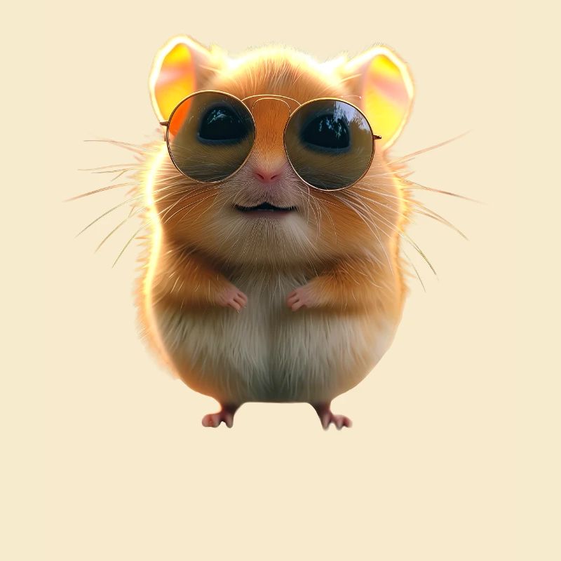Hamster avec des lunettes de soleil Hamster doré Hamster mignon