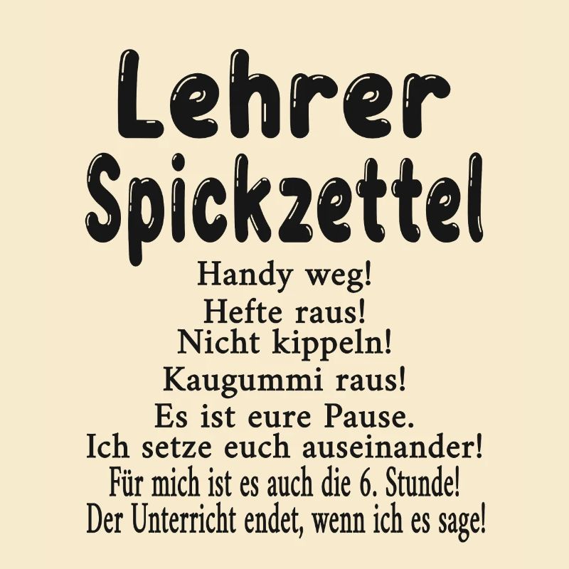Lehrer Spickzettel