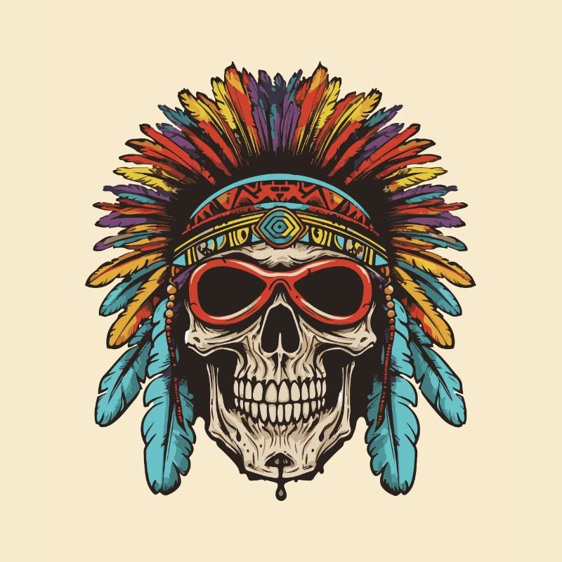 Crâne Apache amérindien