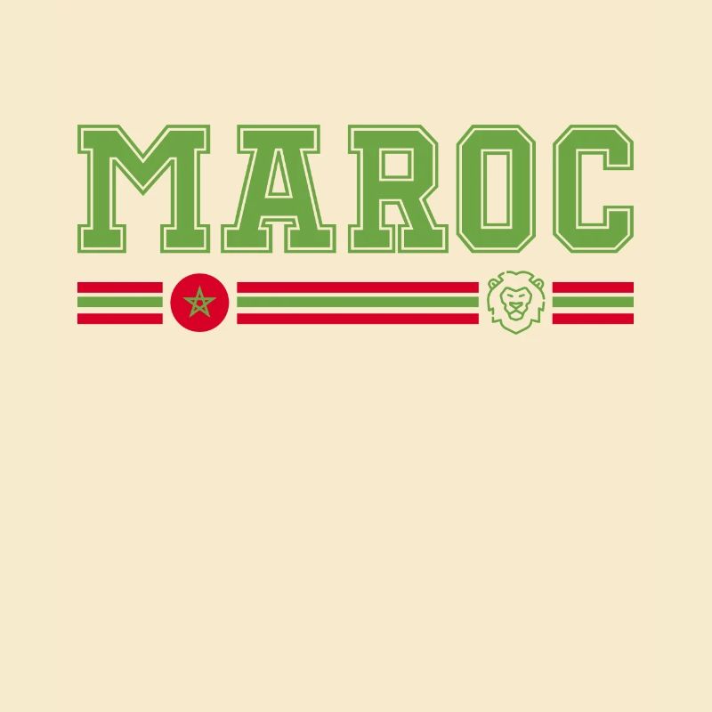 MAROC drapeau et emblème du Maroc. Supporters
