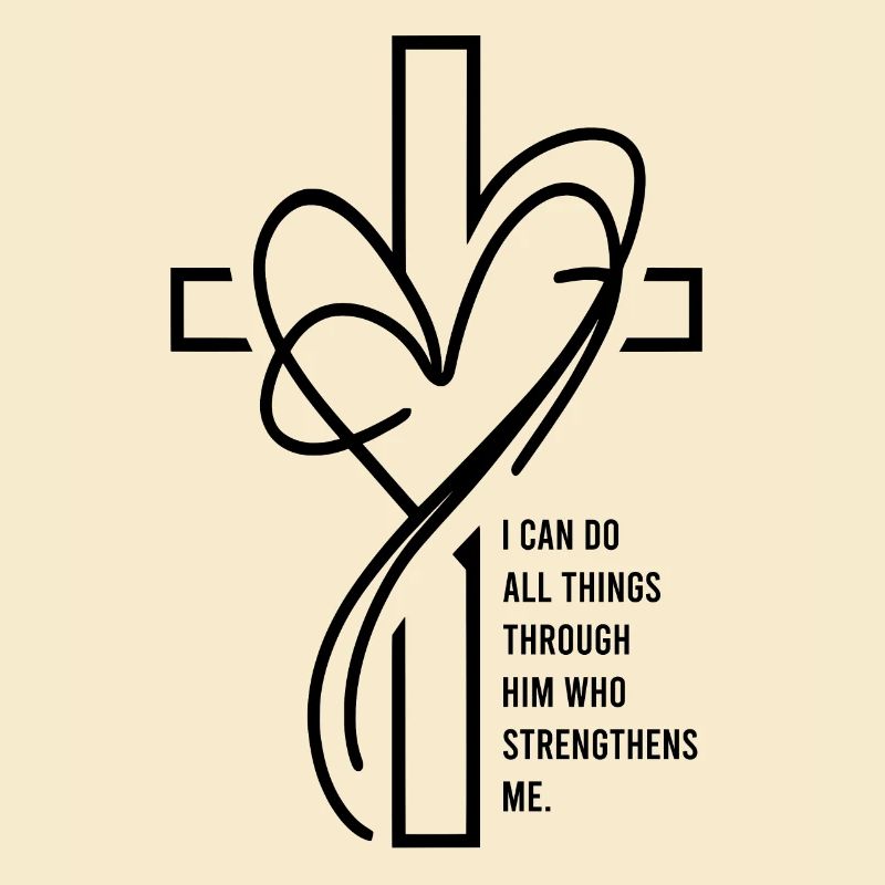 I Can Do All Things Through Him Christen Geschenk