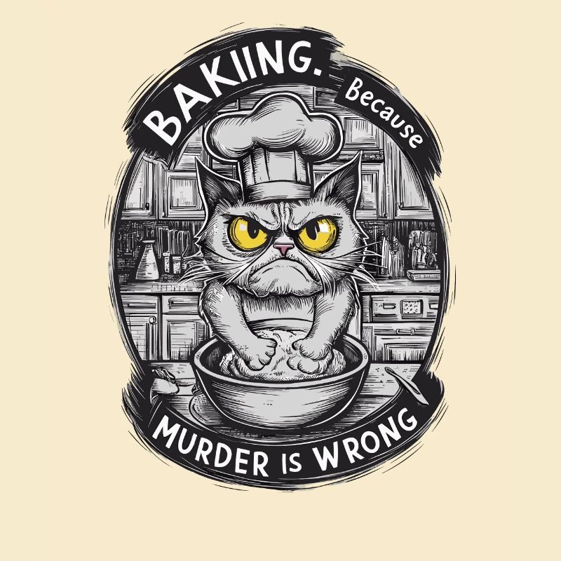 Chat de cuisson avec attitude Chef drôle