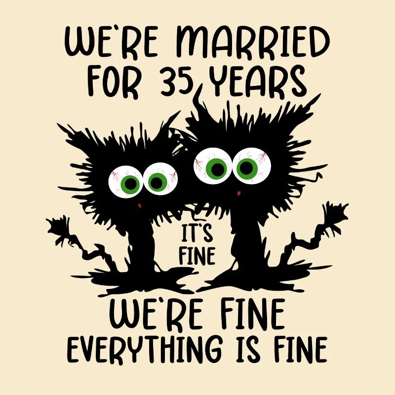 35 Years Married Canvas Wedding Gift