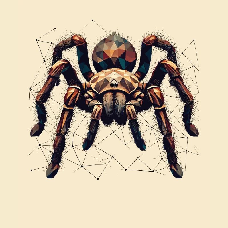 Tarantel große Spinne Polygon Kunst