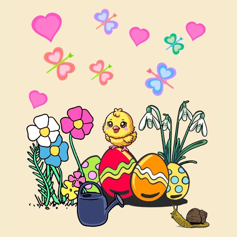 Easter Chick Easter Eggs Kids Child