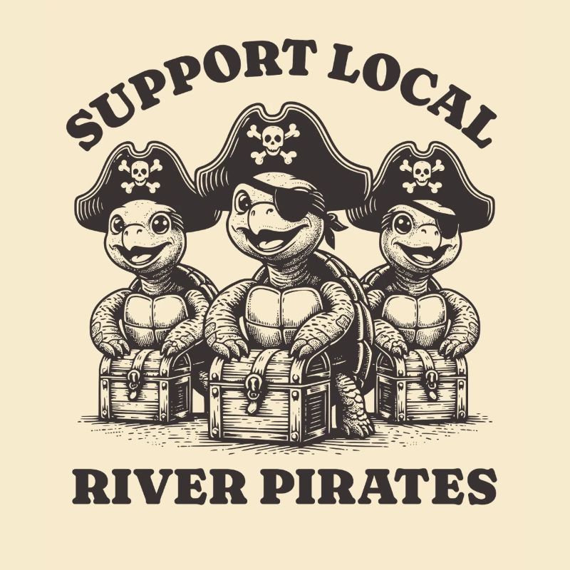 Support Local River Pirates Lustiges Turtle