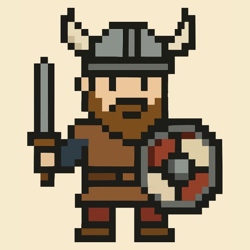 wikinger comic pixel