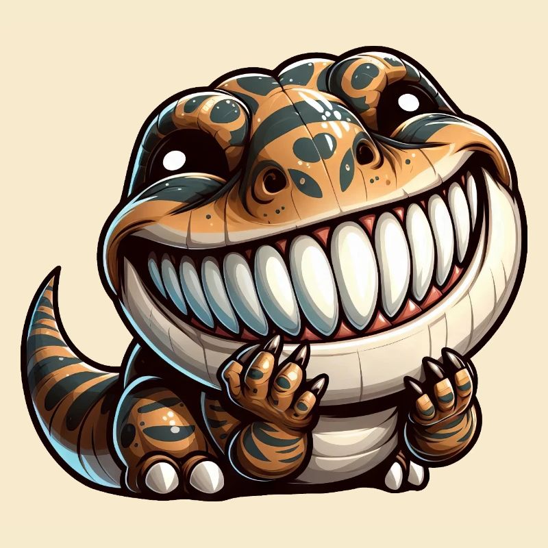 Mignon timide timide dinosaure dessin animé