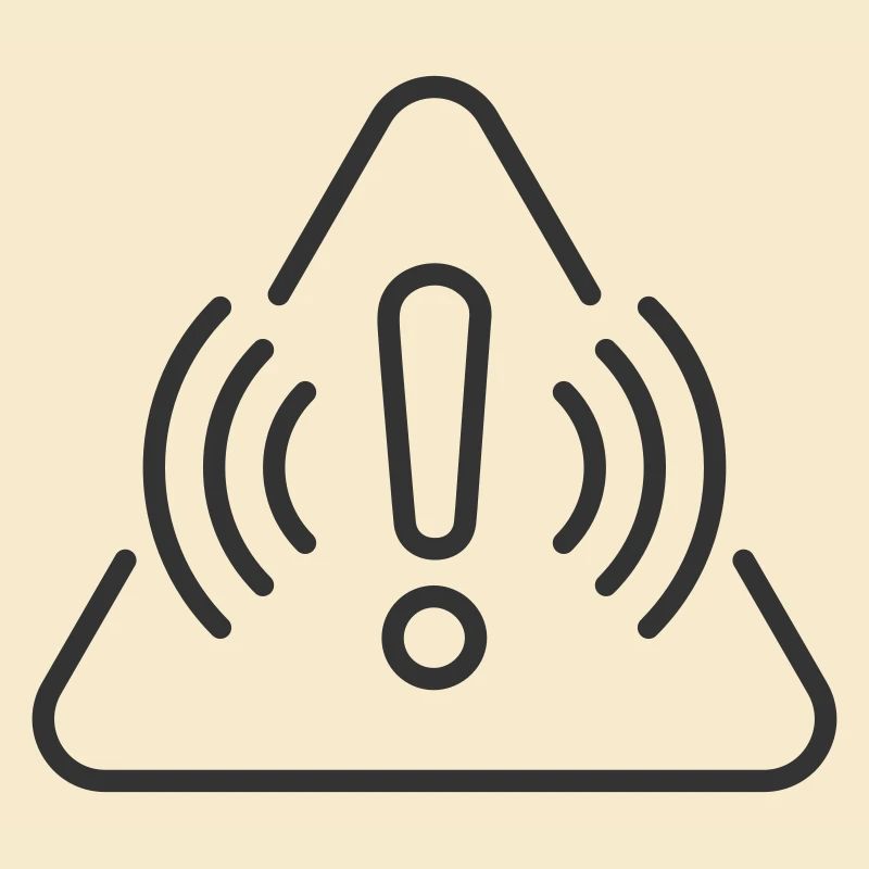 Icône d’alerte d’avertissement – Triangle avec point d’exclamation mar