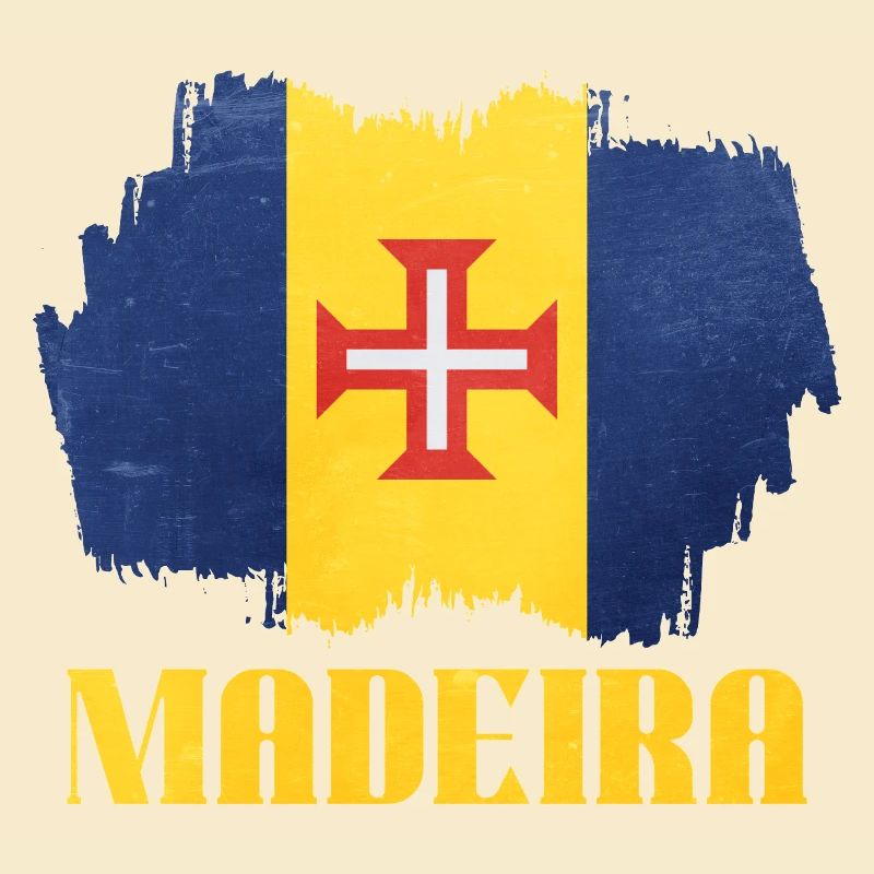 Conception du drapeau de Madère sur le style vintage