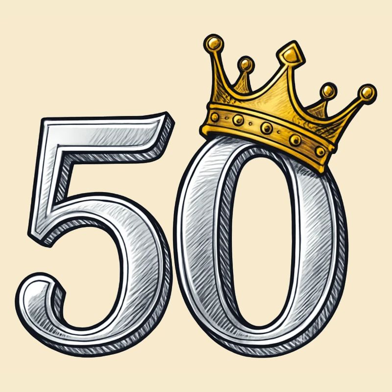 50. Geburtstag Gold Krone Geschenkidee