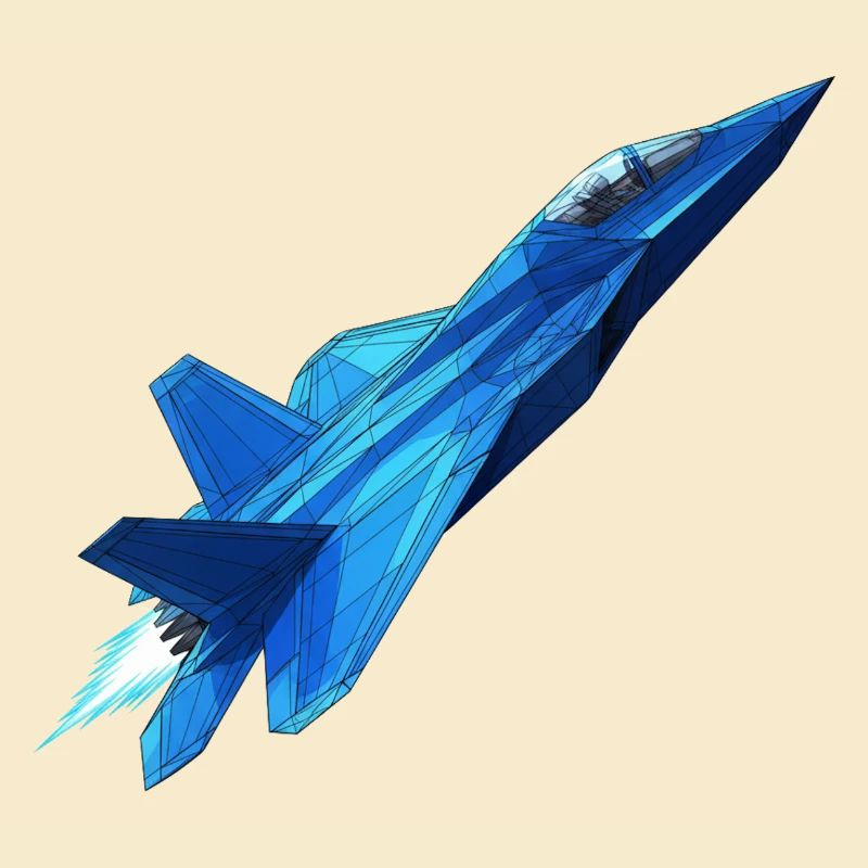 Blue Geometry Jet