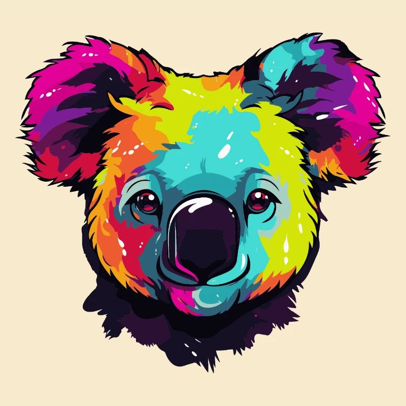 Colorful Koala Pop Art