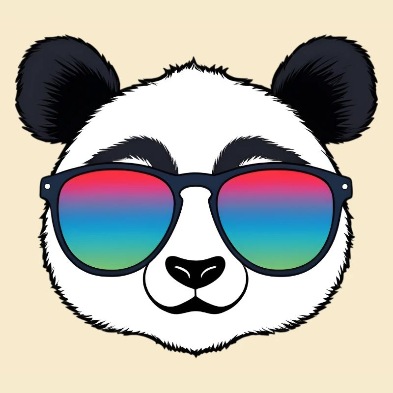 Panda Regenbogen-Sonnenbrille