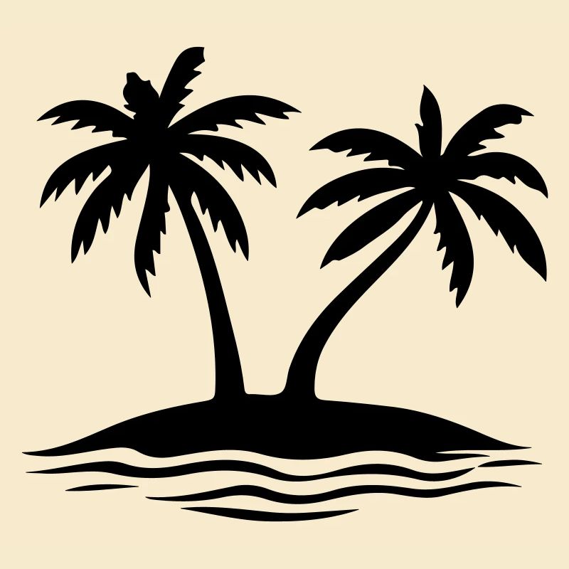 Île de la plage Palm Trees