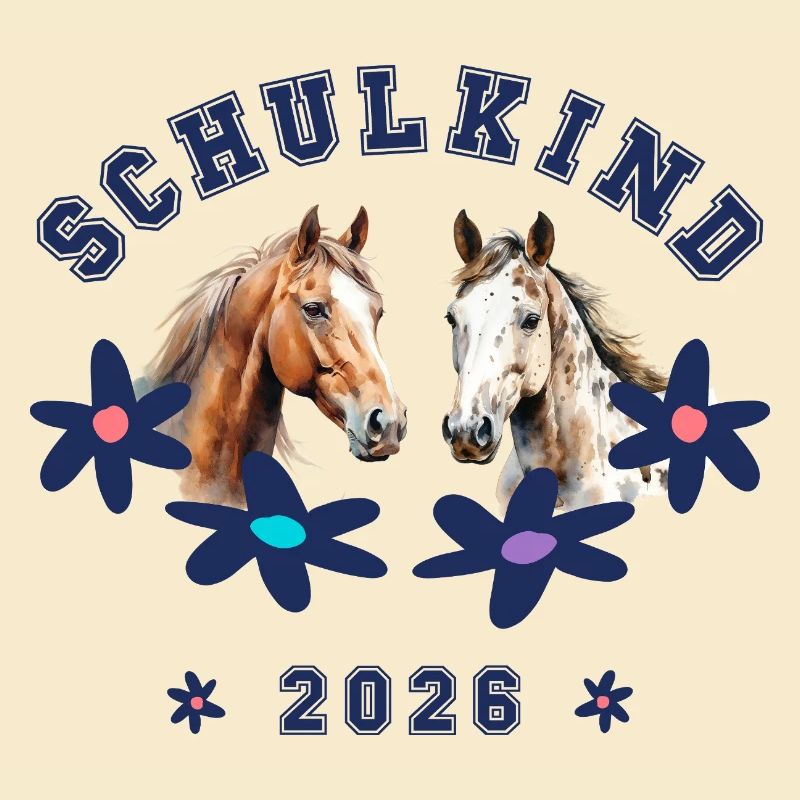 Schulkind 2026 - Pferde Pferd