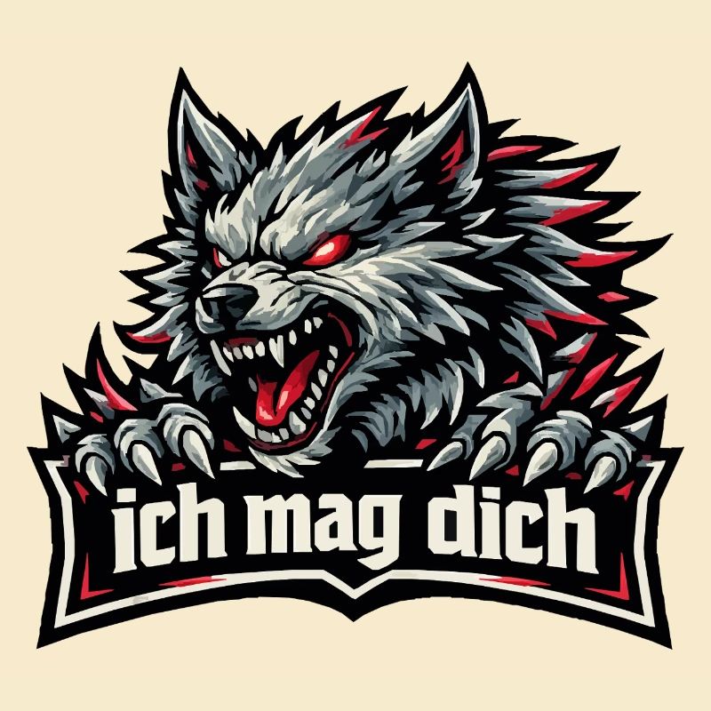 Fenriswolf Spruch – Ich mag dich