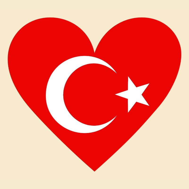 Herz mit Türkischer Flagge