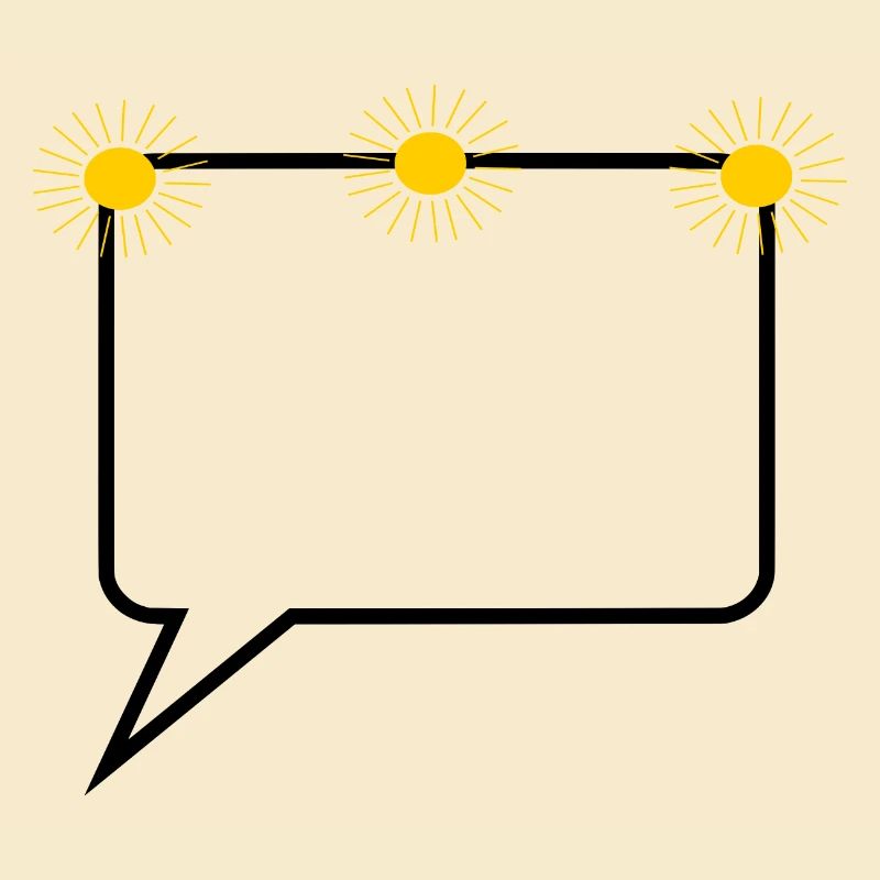 Conception de texte soleil bande dessinée bulle discours vous-même