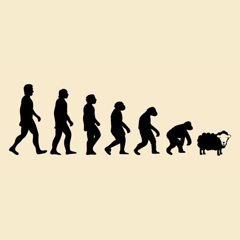LUSTIGE EVOLUTION MENSCHHEIT DARWIN
