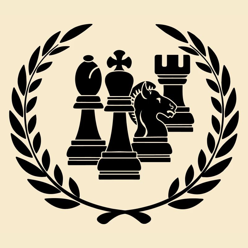 Pièces d’échecs en couronne de laurier