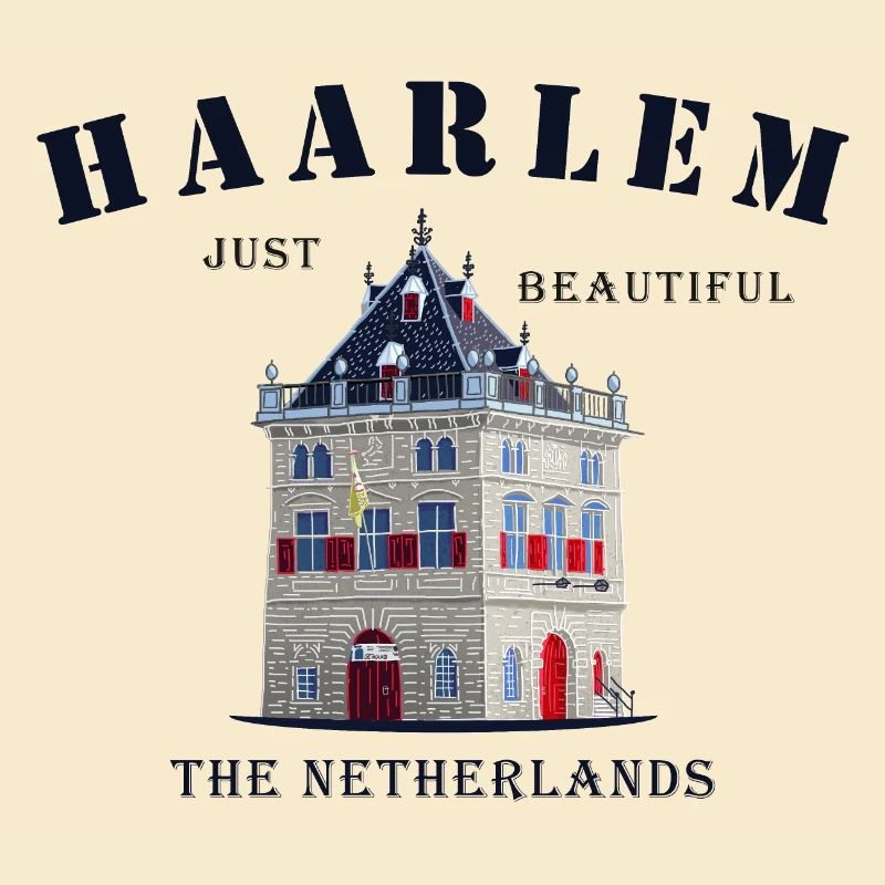 Haarlem Facade De Waag, Pays-Bas Dessin à la main