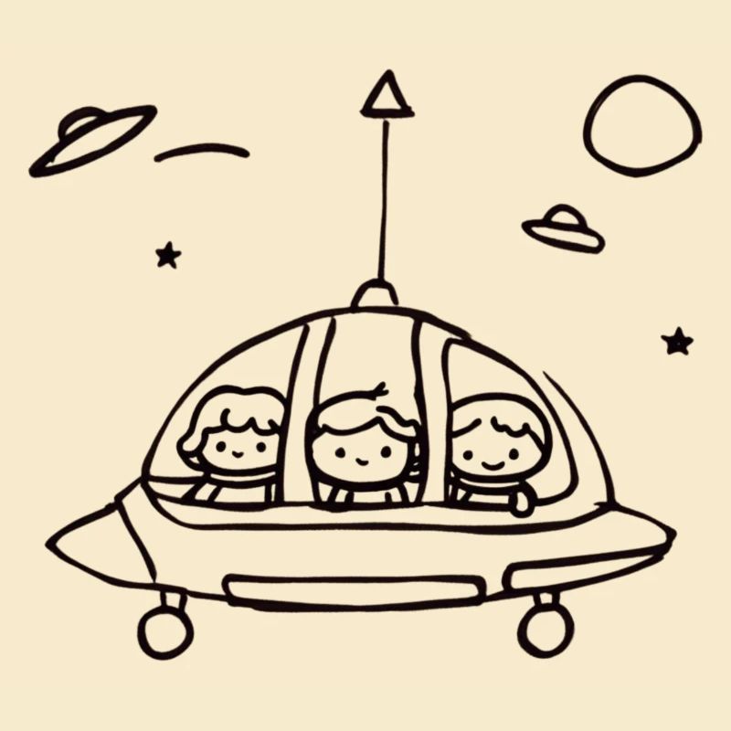 Petit équipage d’OVNI dans l’espace