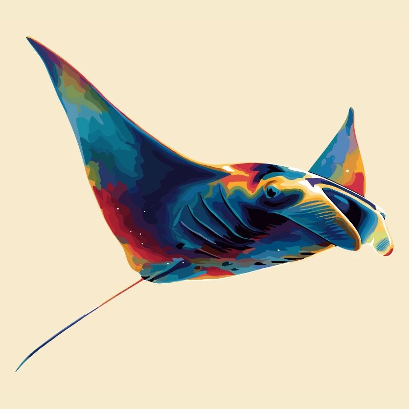 Manta Rochen Teufelsrochen Stachelrochen Taucher