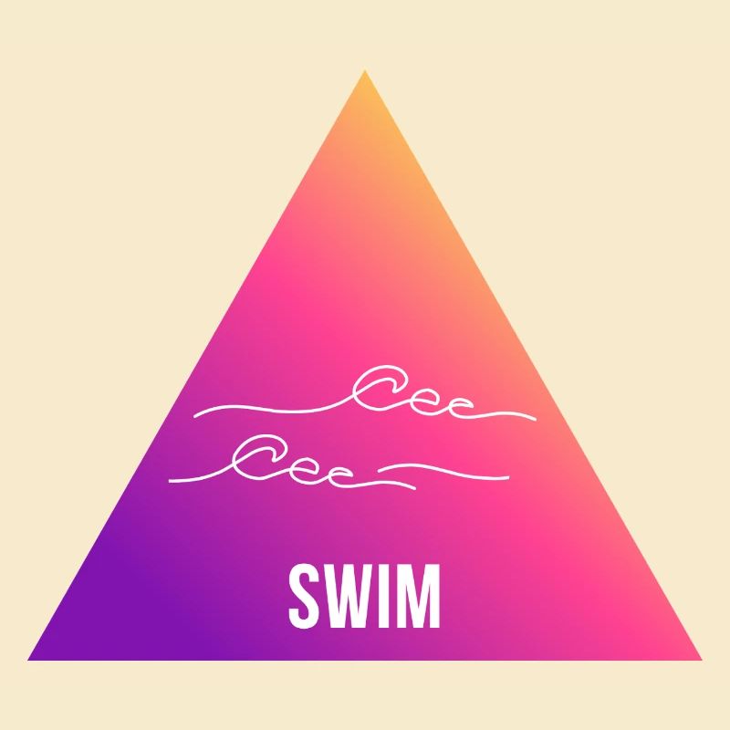 Schwimmen Gradient Dreieck Wellen