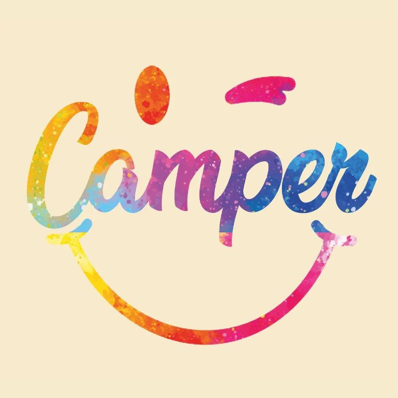 Bunter Camper Smiley Logo