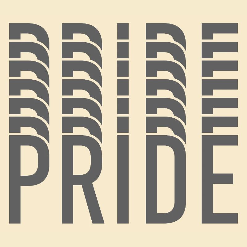 Pride-Monogramm in Grautönen