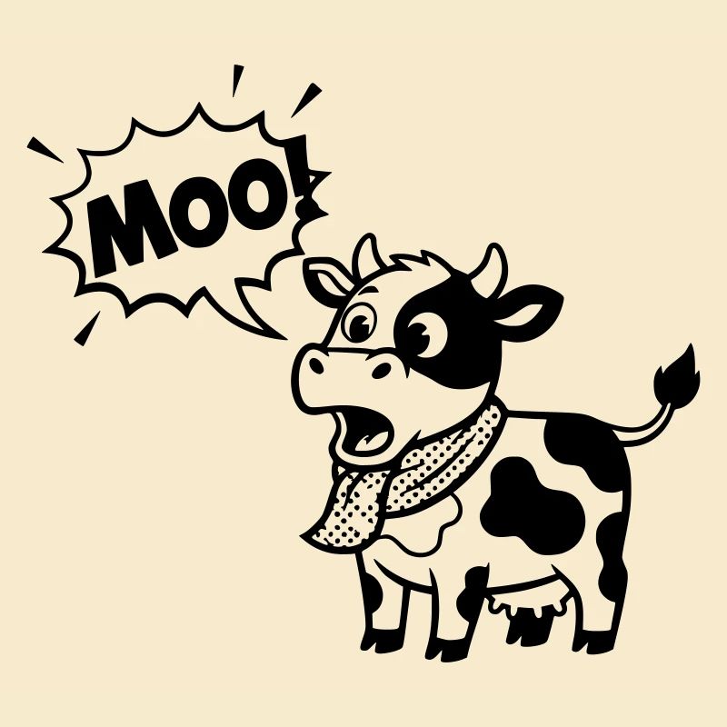Bulle de dialogue comique Drôle de Vache meugement
