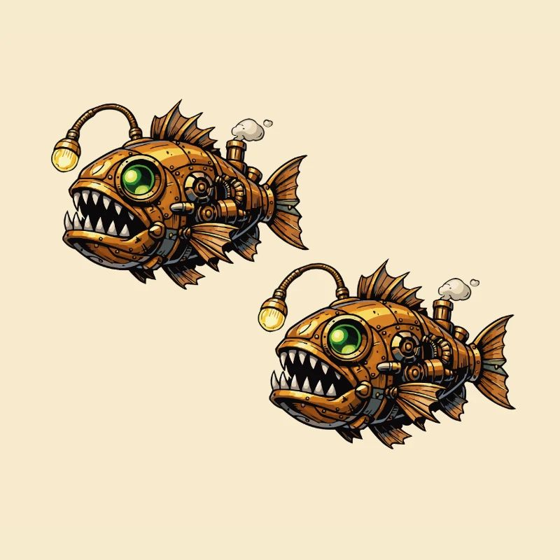 Steampunk Deep Sea Piranhas