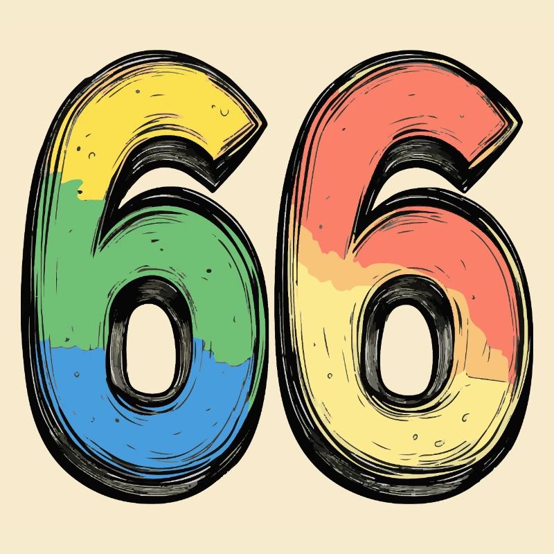 66 Numéro Coloré