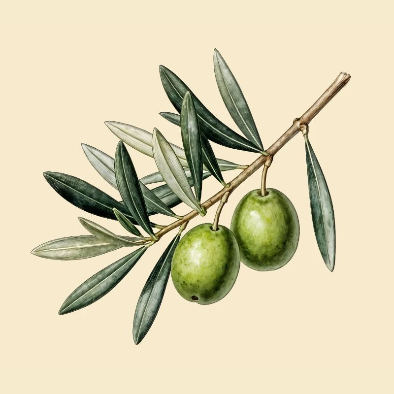 Botanical olive branch