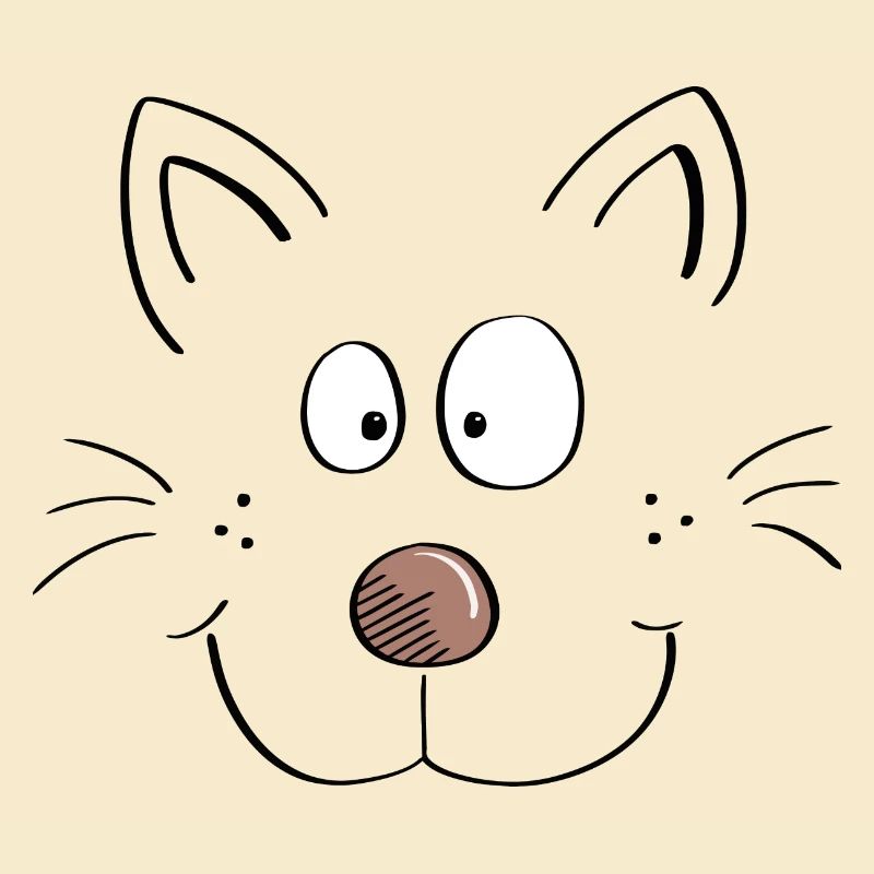 Visage de chats drôles - chat de dessin animé