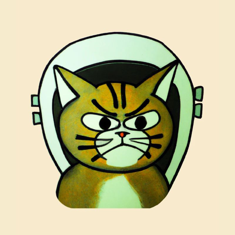 Chat terrifiant dans l’espace