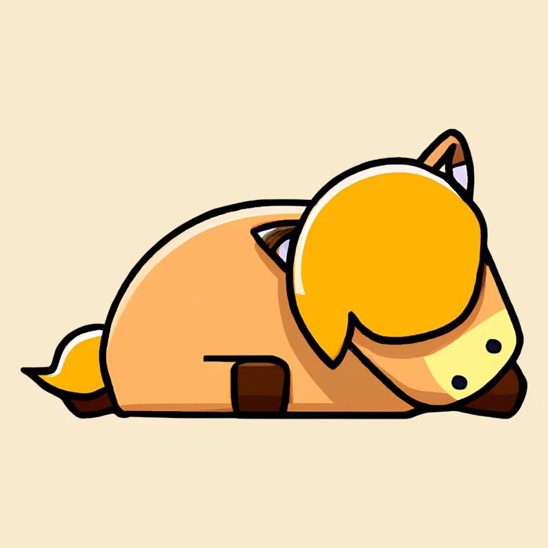 Süßes Pferd schläft