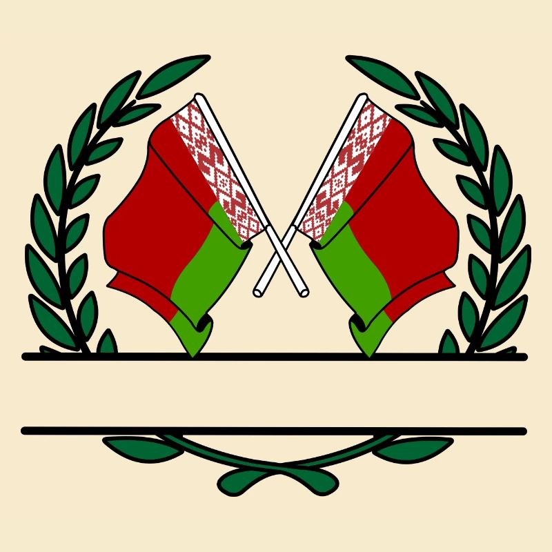 Fahnen Belarus Lorbeerkranz Banner