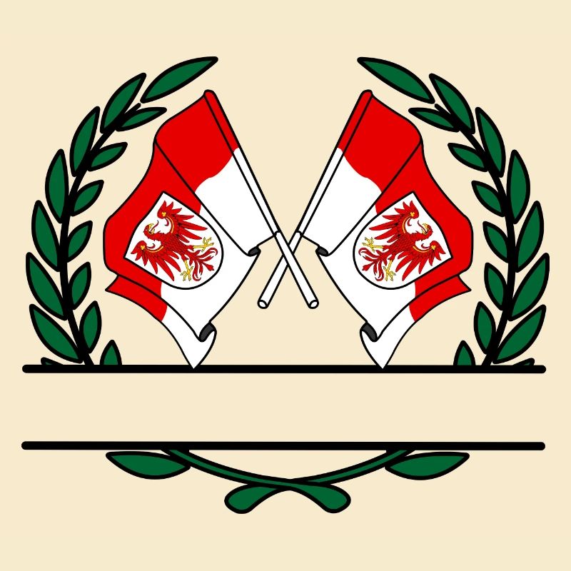 Flags Brandenburg laurel wreath