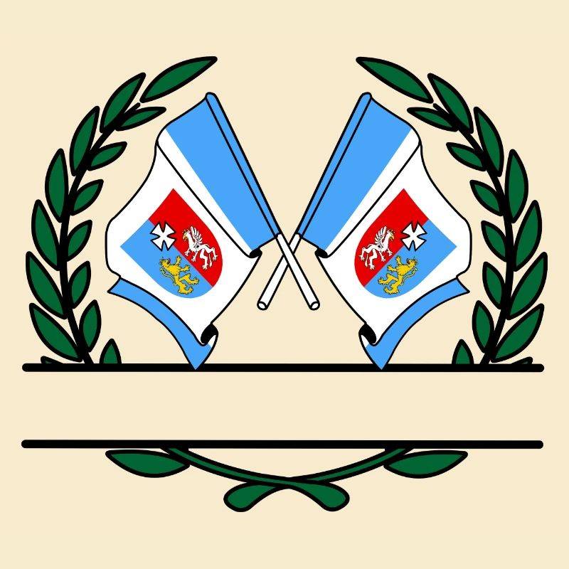 Flags Subcarpathia laurel wreath banner