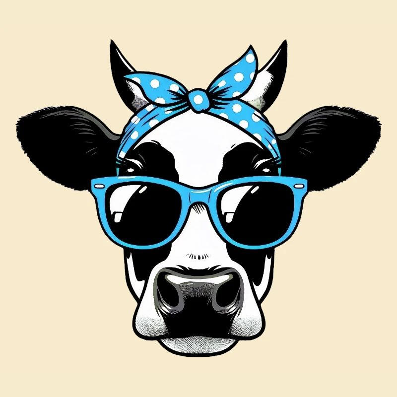 Kuh mit Sonnenbrille