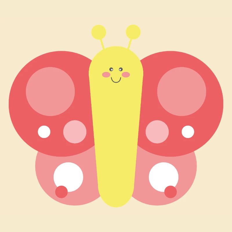 Tender and stylized butterfly
