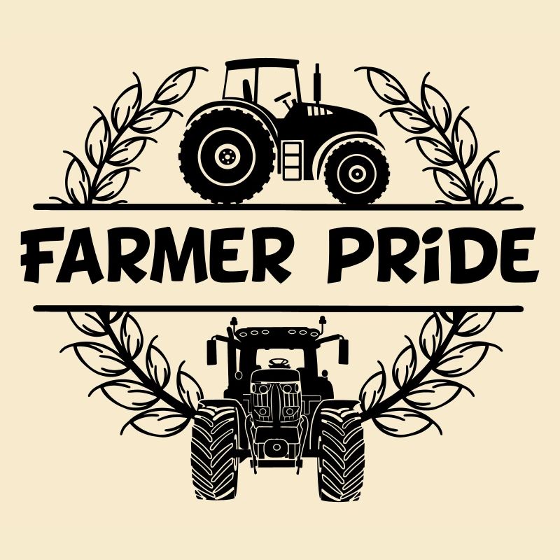 Farmer power design tractor text Farmer pride