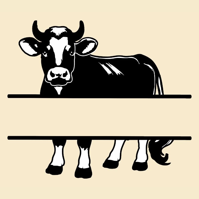 Vache avec espace de texte – Chemise de ferme