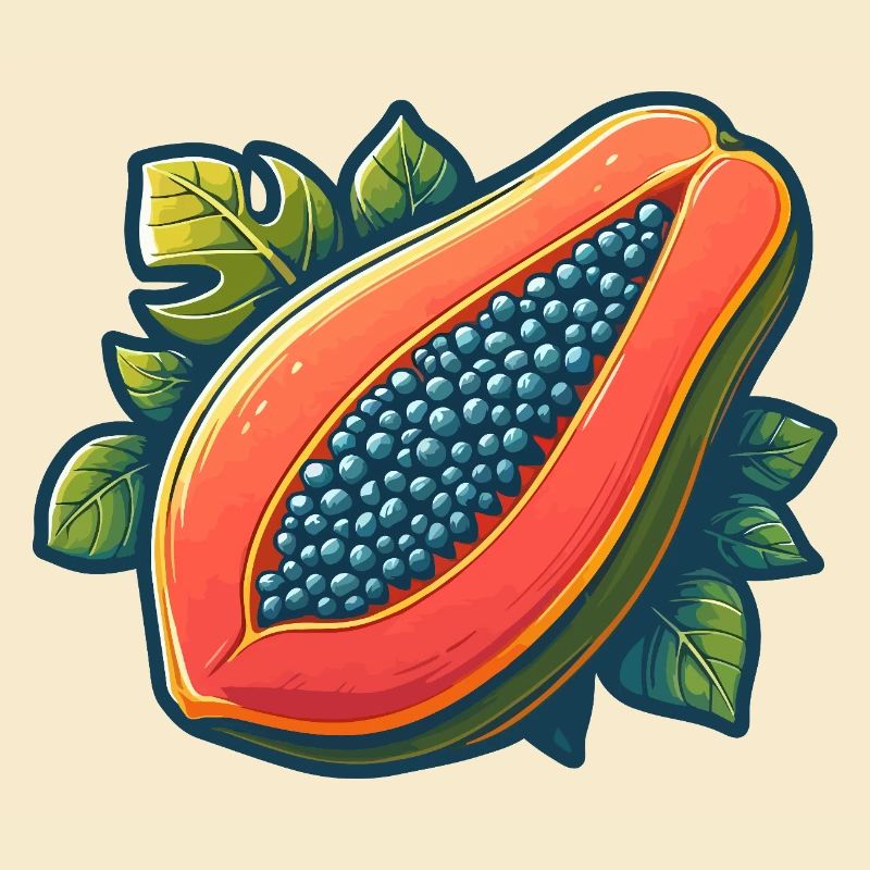 Bright tropical papaya