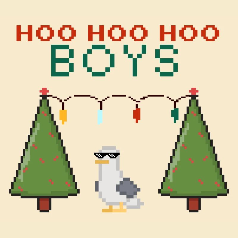 Pixel Seagull Les Garçons de Noël