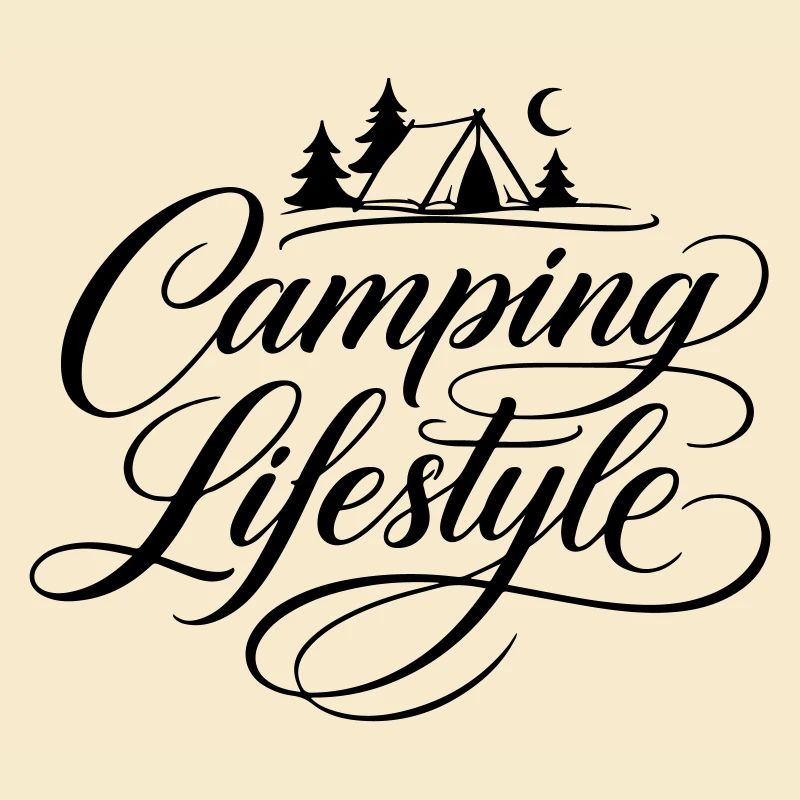 Camping Leben Spruch Zelt