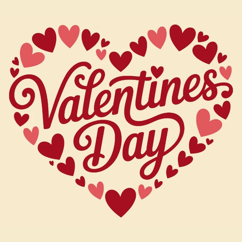 Valentine's Day Heart Font Pattern